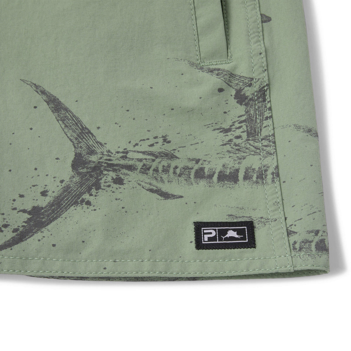 Pelagic Great Value | Ws Shorts - Ws Traverse Gyotaku