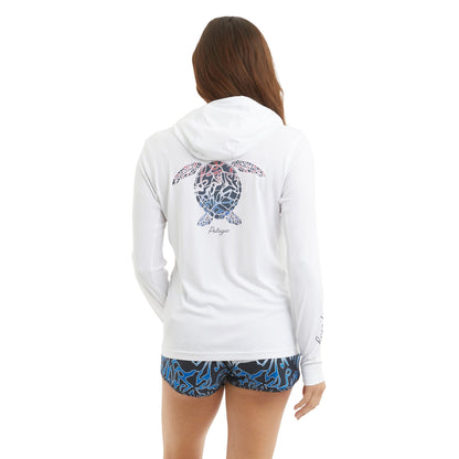 Pelagic Value | Ws Hooded Fishing Shirt - Ws Vaportek Lionfish Turtle