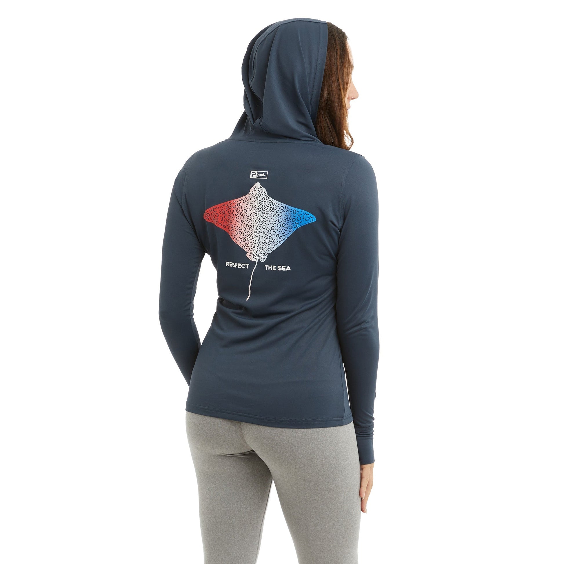 Pelagic Great Value | Ws Hooded Fishing Shirt - Ws Aquatek Eagle Fade