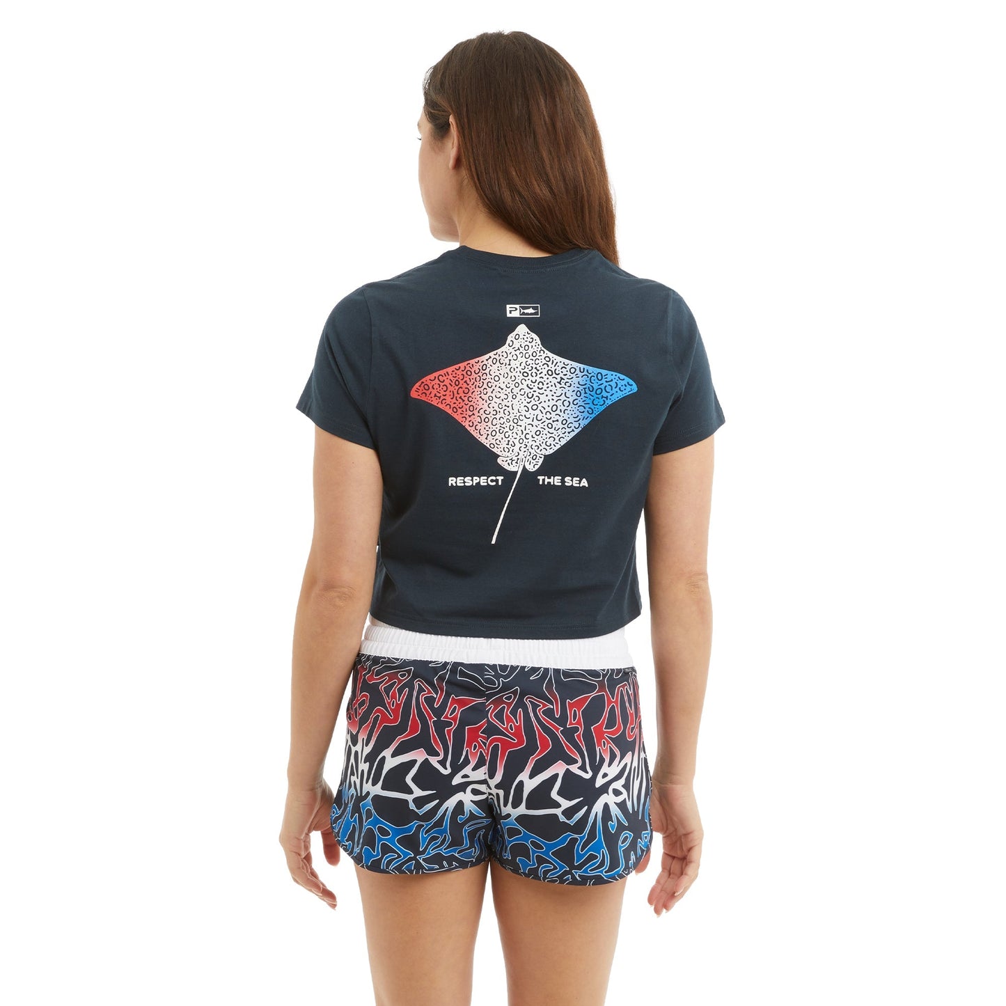 Pelagic Quality | Ws Cropped T-Shirt - Ws Eagle Fade