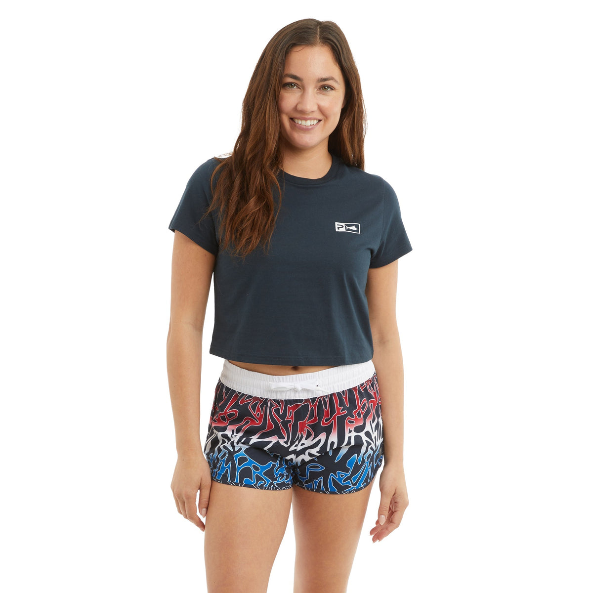 Pelagic Quality | Ws Cropped T-Shirt - Ws Eagle Fade