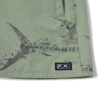 Pelagic Great Value | Ws Shorts - Ws Traverse Gyotaku