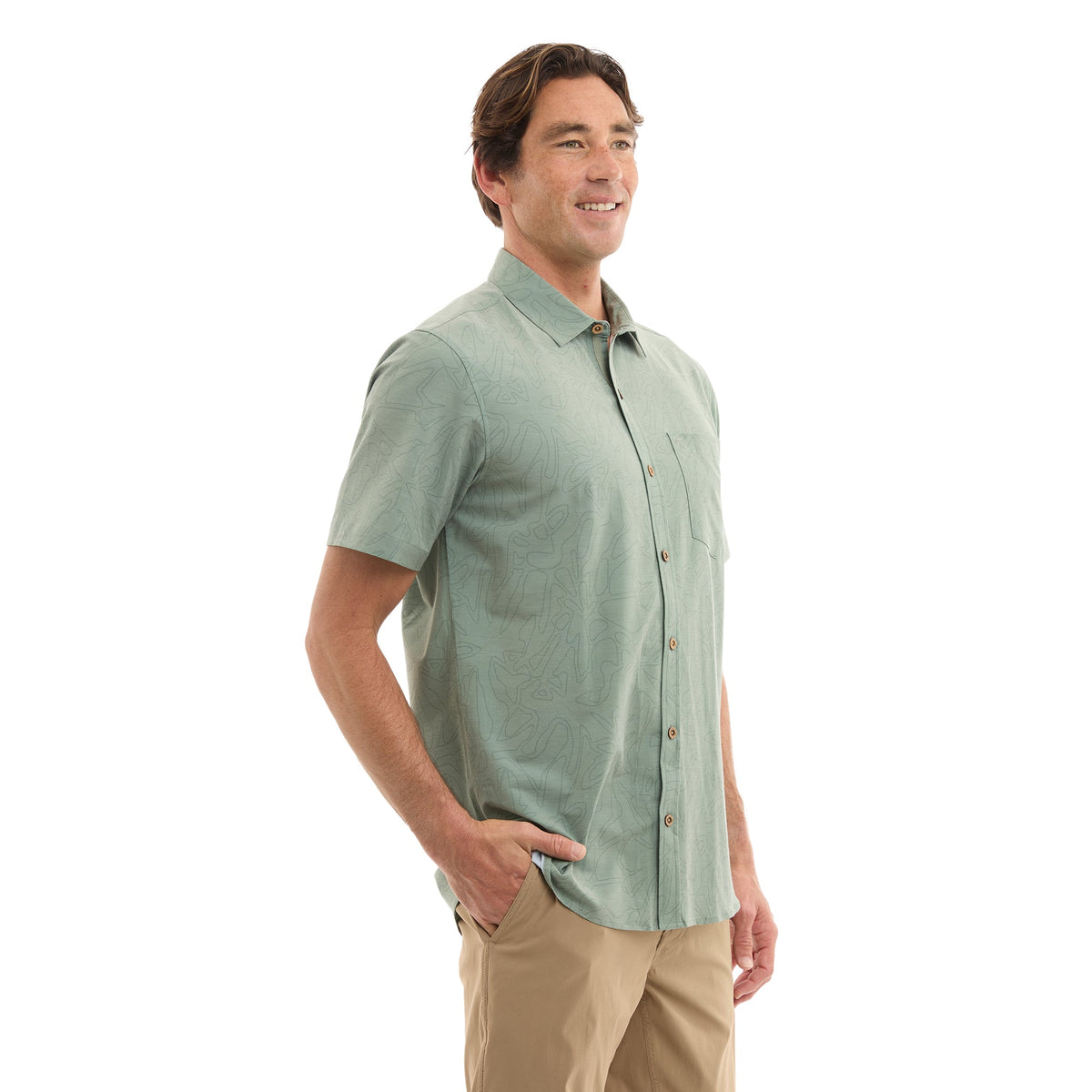 Pelagic Everyday | Button Up - Stick Figure Topshot