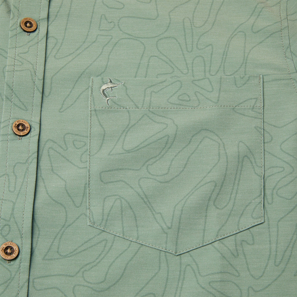 Pelagic Everyday | Button Up - Stick Figure Topshot