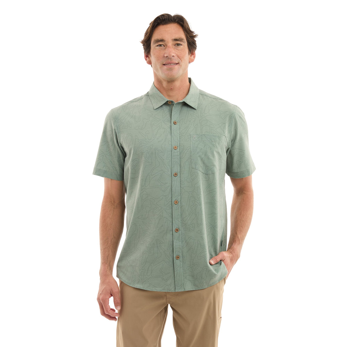 Pelagic Everyday | Button Up - Stick Figure Topshot