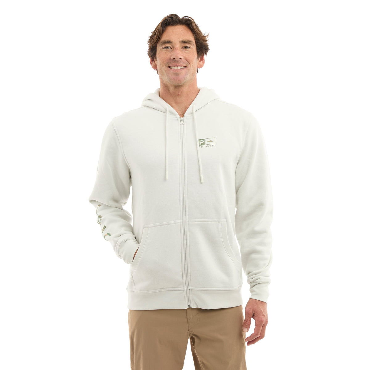 Pelagic Great Value | Zip Fleece Hoodie - Tanner Wahoo Icon
