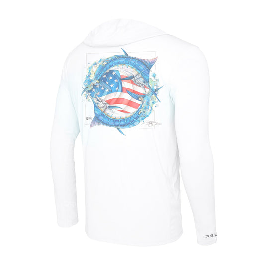 Pelagic Latest | Hooded Fishing Shirt - Vaportek Goione American Marlin