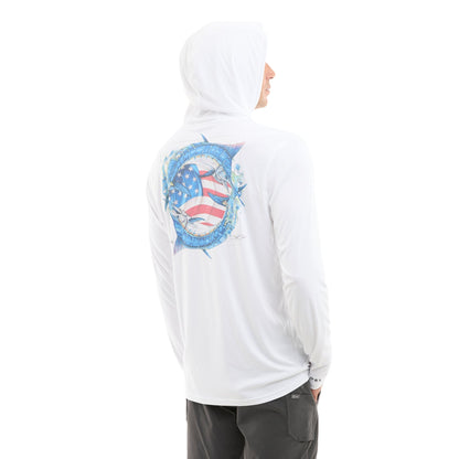 Pelagic Latest | Hooded Fishing Shirt - Vaportek Goione American Marlin