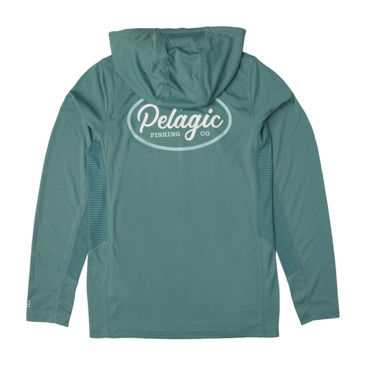 Pelagic Quality | Youth Hooded Fishing Shirt - Youth Vaportek Circled