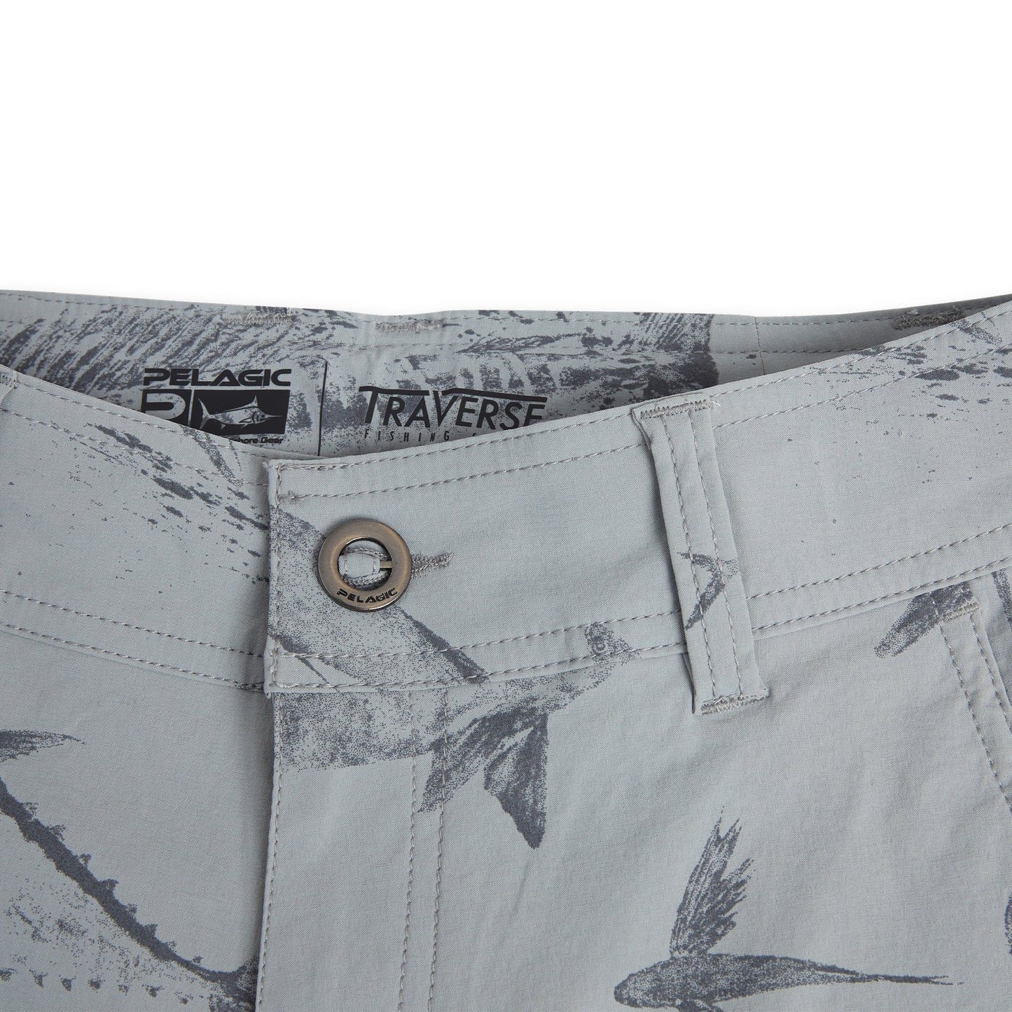 Pelagic Customer Favorite | Youth Hybrid Shorts - Youth Traverse Gyotaku