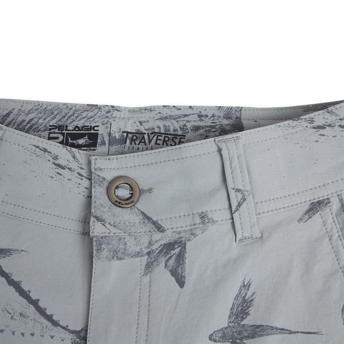 Pelagic Customer Favorite | Youth Hybrid Shorts - Youth Traverse Gyotaku