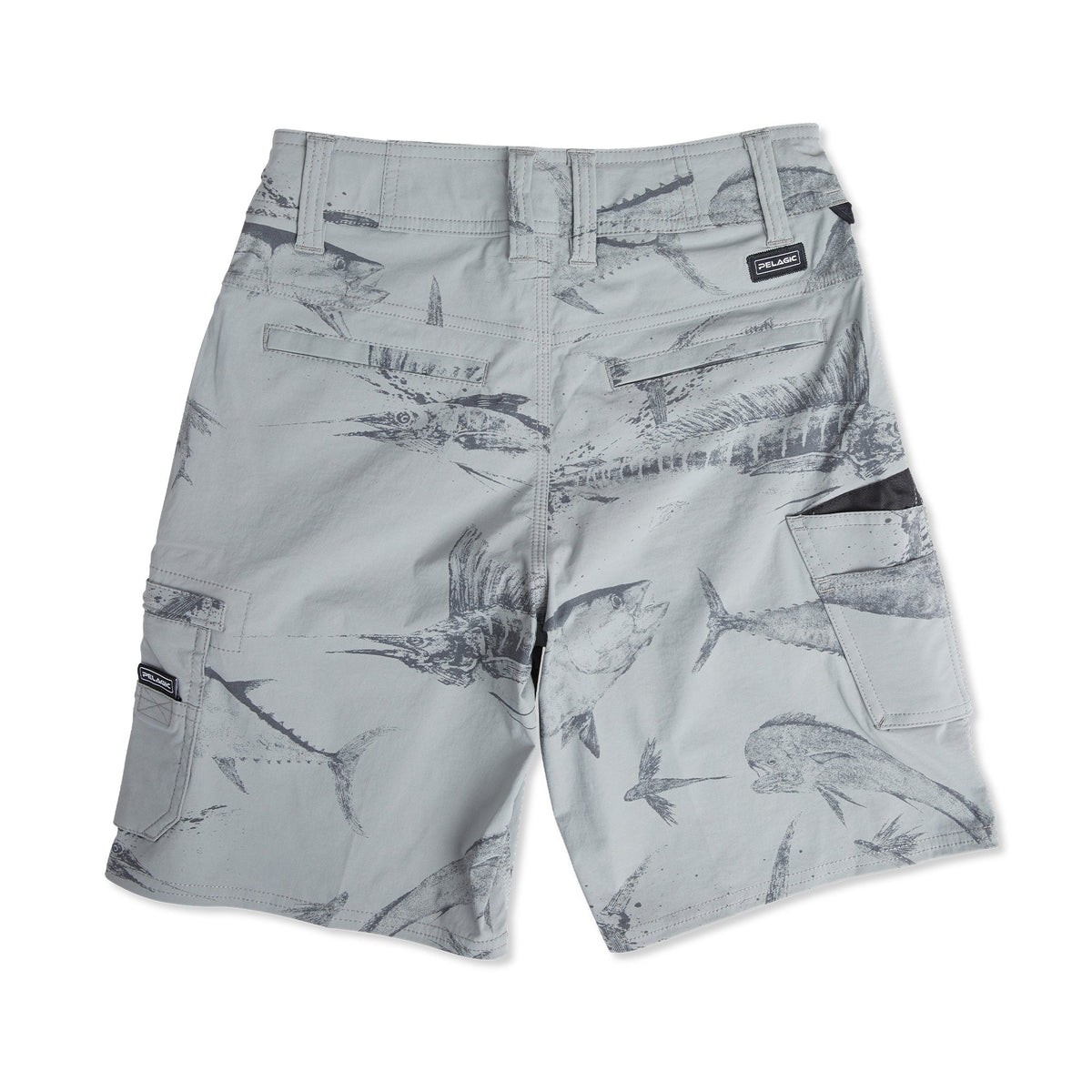 Pelagic Customer Favorite | Youth Hybrid Shorts - Youth Traverse Gyotaku