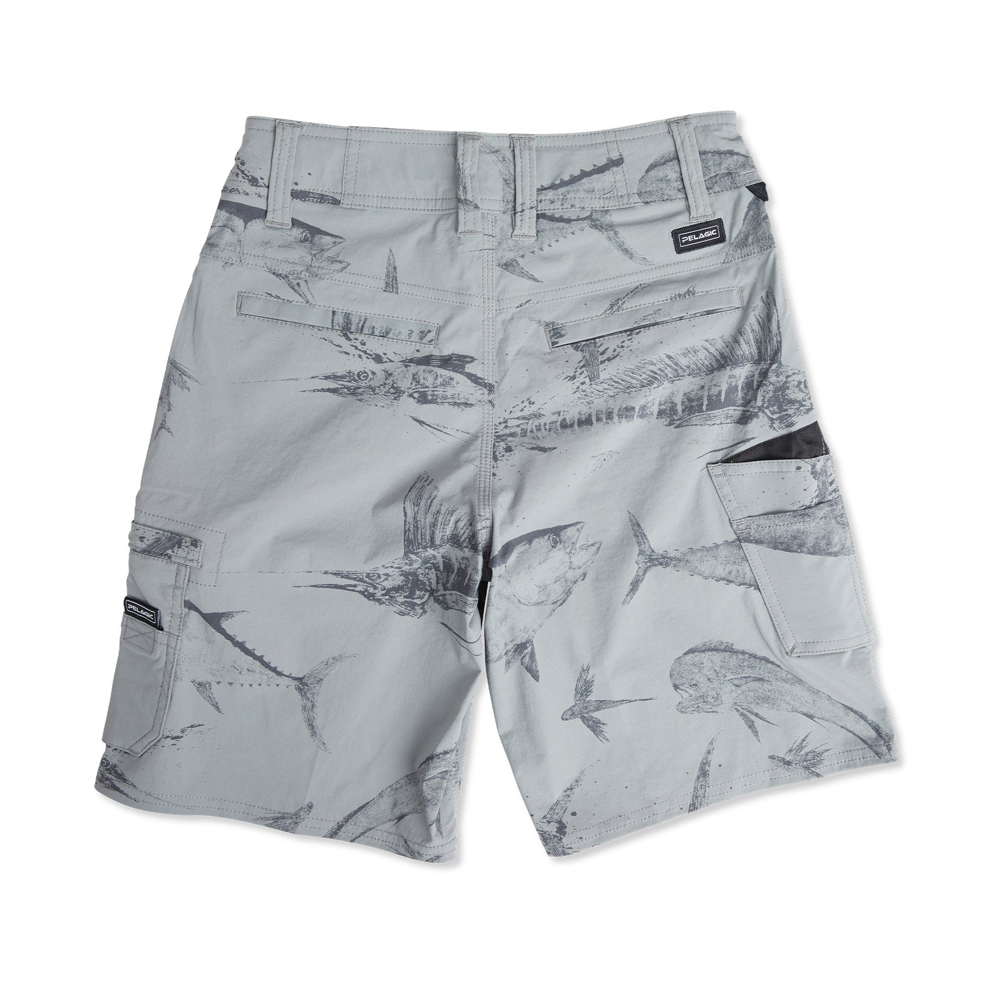 Pelagic Customer Favorite | Youth Hybrid Shorts - Youth Traverse Gyotaku