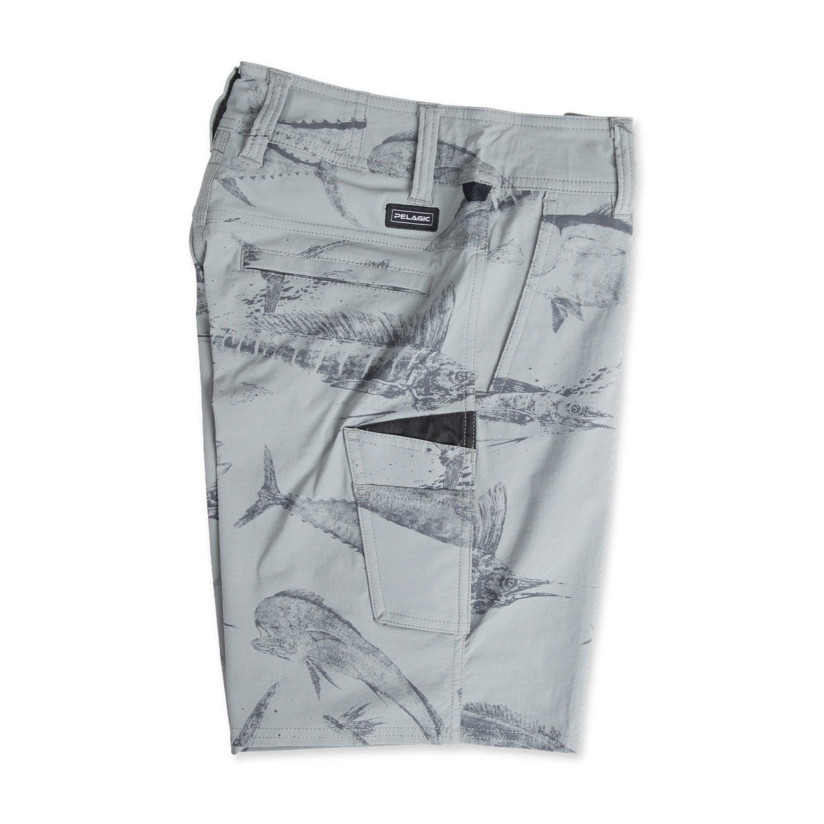 Pelagic Customer Favorite | Youth Hybrid Shorts - Youth Traverse Gyotaku