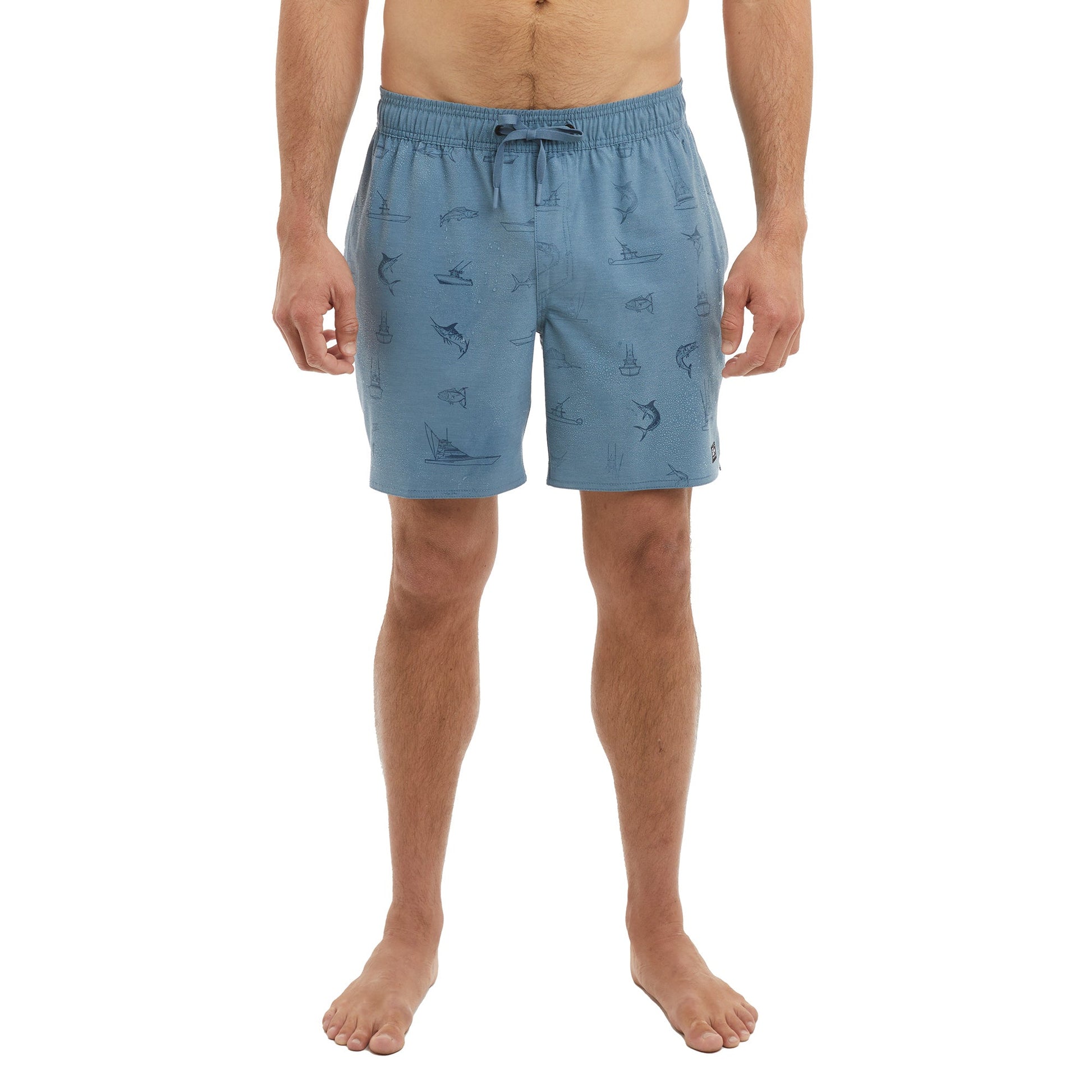 Pelagic Top Pick | Elastic Waist Shorts 17" - Dockside Deep Sea Sporty