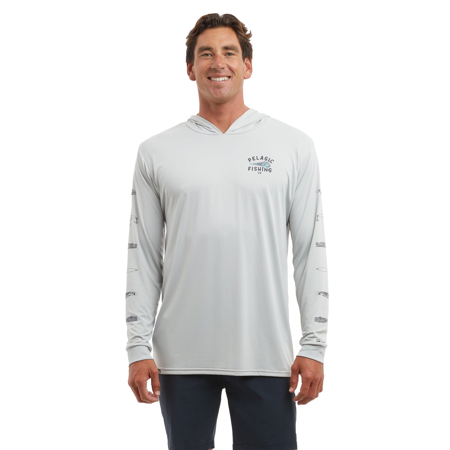 Pelagic Latest | Hooded Fishing Shirt - Aquatek Feather'd