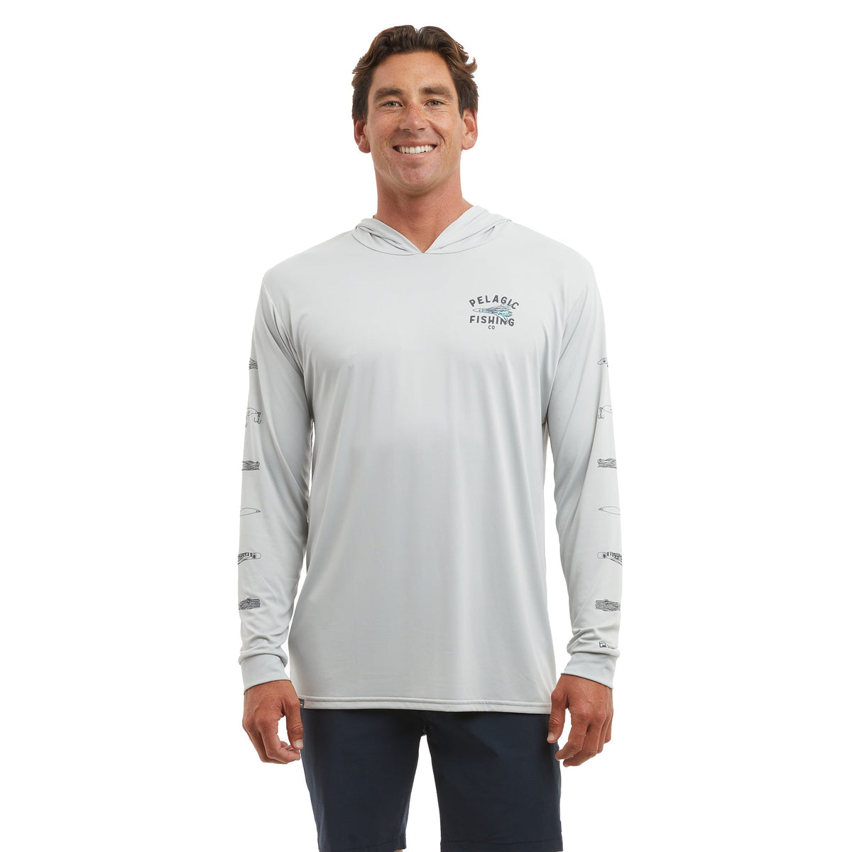 Pelagic Latest | Hooded Fishing Shirt - Aquatek Feather'd