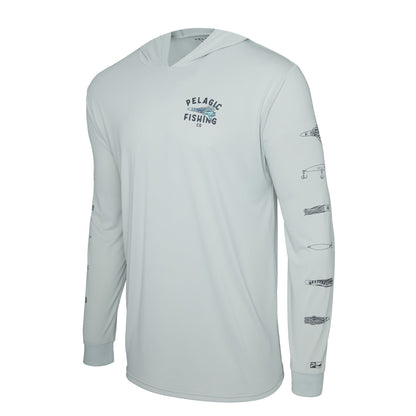 Pelagic Latest | Hooded Fishing Shirt - Aquatek Feather'd