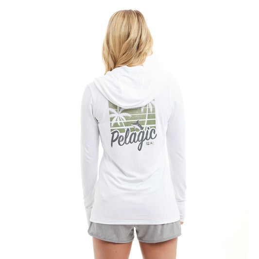 Pelagic Latest | Ws Hooded Fishing Shirt - Ws Aquatek Island Time