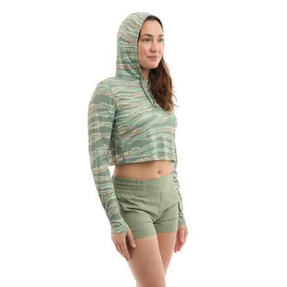 Pelagic Latest | Ws Cropped Fishing Shirt - Ws Vaportek